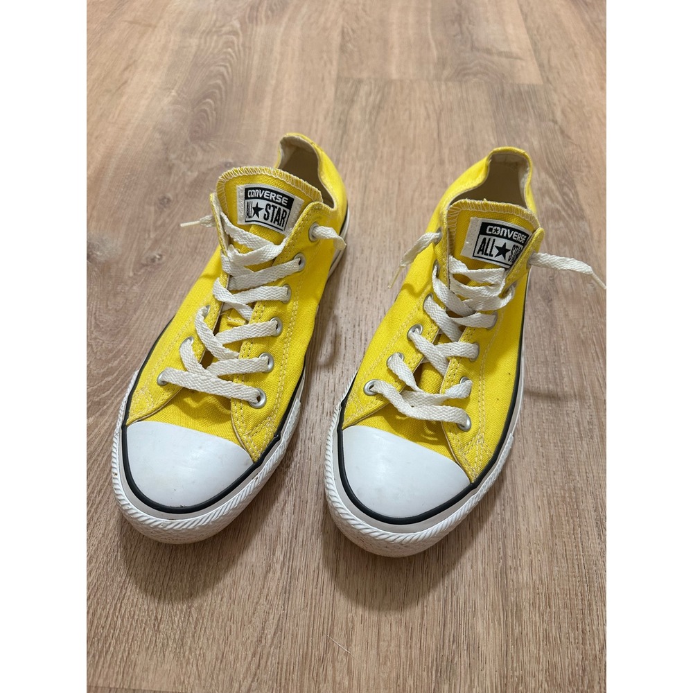 Converse Chuck Taylor | Women's All Star Low Top Yellow Sneakers, Size 10 - Picture 2 of 11